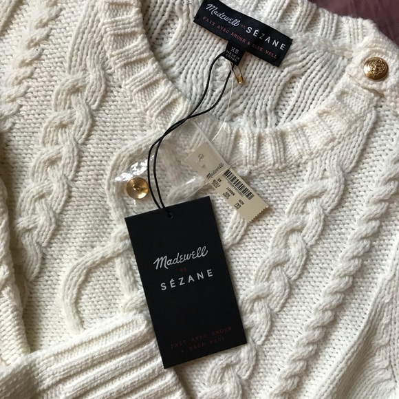 Madewell et Sézane marin cable sweater XS - Picture 3 of 5